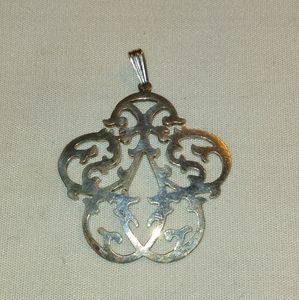 Ornate Sterling Silver Open Work Pendant